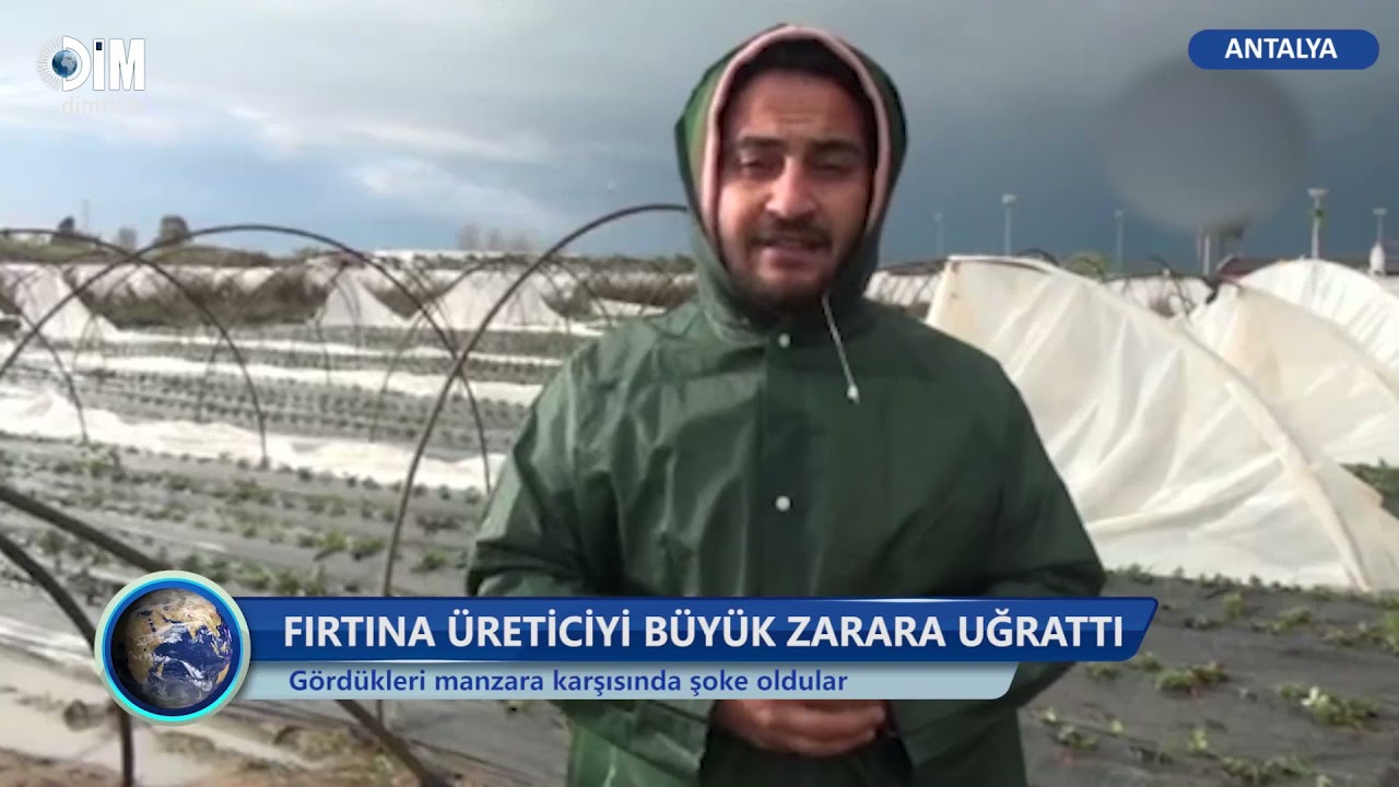 FIRTINA ÜRETİCİYİ BÜYÜK ZARARA UĞRATTI